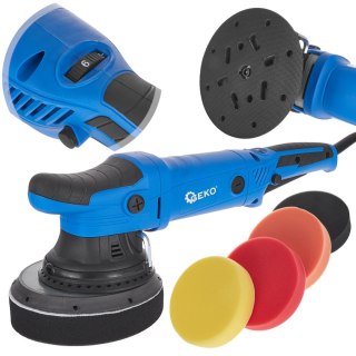 Polerka samochodowa DUAL ACTION z regulacją 150mm GEKO PREMIUM zestaw 4 gąbek (4) Geko