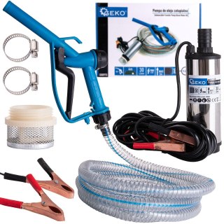 Pompa do oleju zatapialna 12V 51mm z przewodem 4m i pistoletem (10) Geko