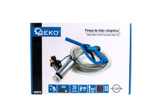 Pompa do oleju zatapialna 12V 51mm z przewodem 4m i pistoletem (10) Geko