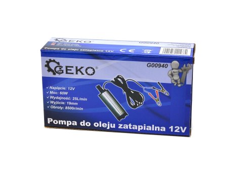 Pompa do oleju zatapialna 12V 52mm Geko