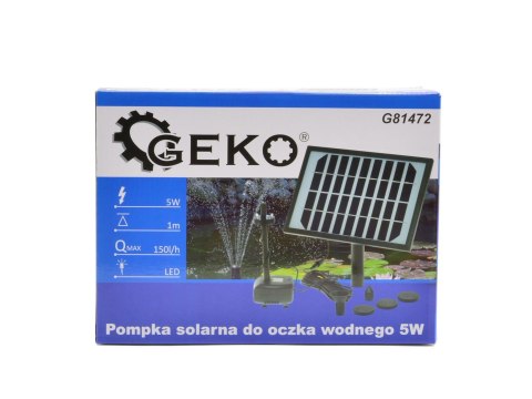 Pompa solarna do oczka wodnego 5W (16) Geko
