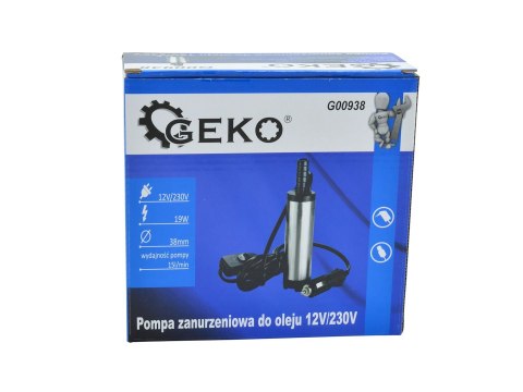 Pompa zanurzeniowa do oleju 12V/230V 38mm (40/50) Geko
