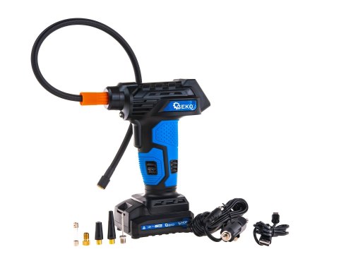 Pompka - kompresor akumulatorowy 12V LCD (0,2-10,3 BAR) Geko