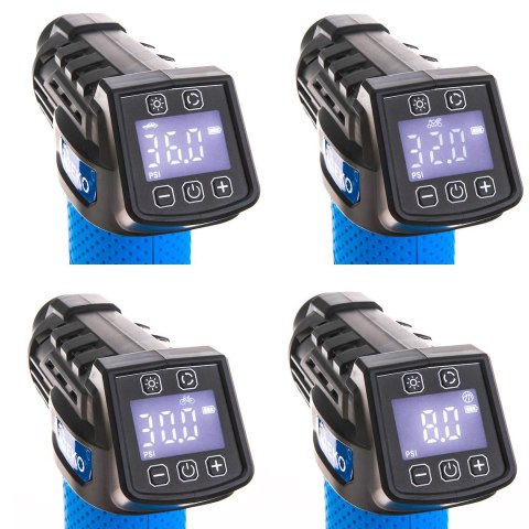 Pompka - kompresor akumulatorowy 12V LCD (0,2-10,3 BAR) Geko