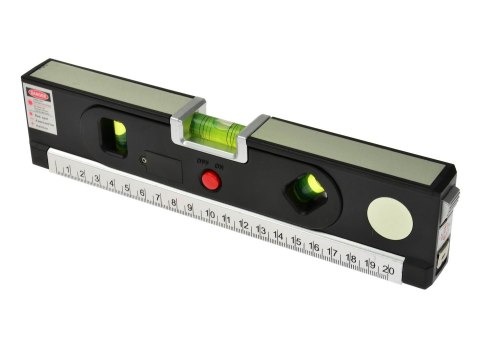 Poziomica laserowa podświetlana z miarą 1,5m Geko
