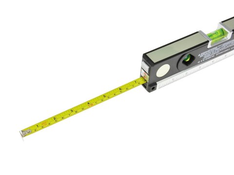 Poziomica laserowa podświetlana z miarą 1,5m Geko