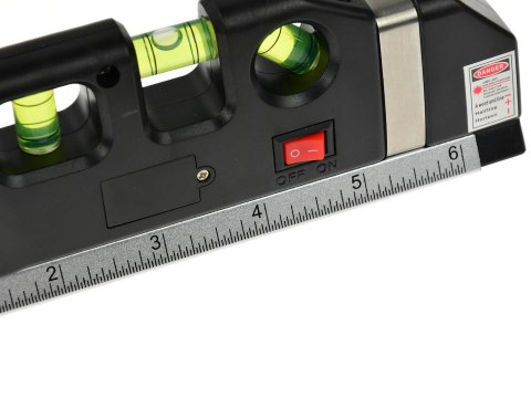 Poziomica laserowa z miarą i metrem 2,5m (50) Geko