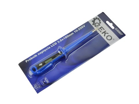 Próbnik napięcia LCD 3.5x180mm 10-250V (10/20/200) Geko