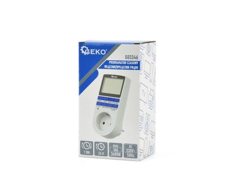 Programator czasowy - włącznik/wyłącznik prądu LCD (50) Geko