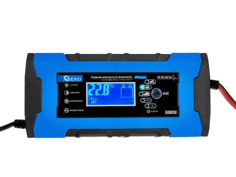 Prostownik automatyczny do akumulatorów z funkcją naprawy 12/24V 10A Geko