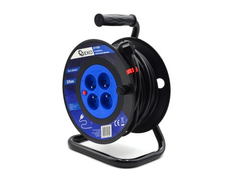 Przedłużacz elektryczny bębnowy 3x1.0mm2 25m (1) Geko