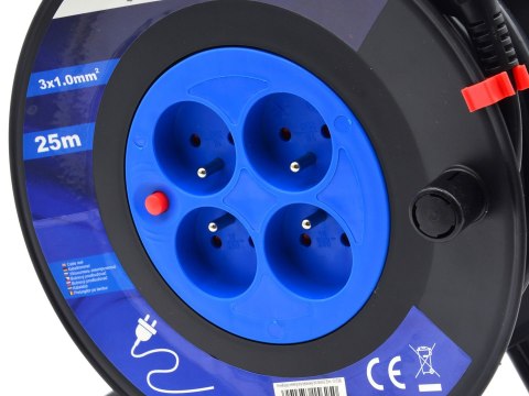 Przedłużacz elektryczny bębnowy 3x1.0mm2 25m (1) Geko