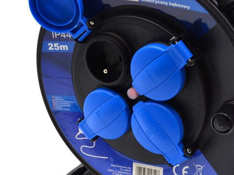 Przedłużacz elektryczny bębnowy 3x1.5mm2 25m IP44 (1) Geko