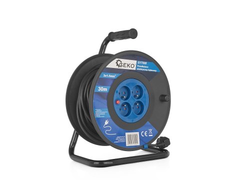 Przedłużacz elektryczny bębnowy 3x1.5mm2 30m (1) Geko
