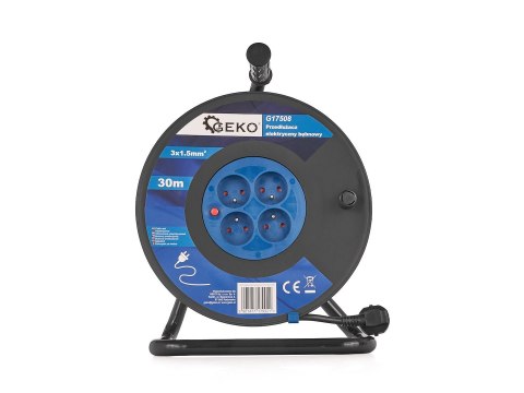 Przedłużacz elektryczny bębnowy 3x1.5mm2 30m (1) Geko