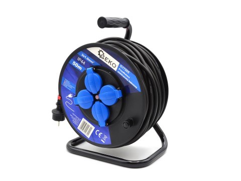 Przedłużacz elektryczny bębnowy 3x1.5mm2 50m IP44 (1) Geko