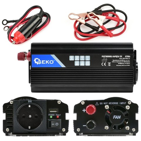 Przetwornica napięcia 12V/230V 500/1000W (16) Geko
