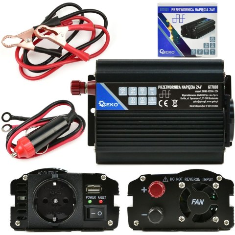 Przetwornica napięcia 24V/230V 250/500W Geko