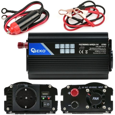 Przetwornica napięcia 24V/230V 350/700W (16) Geko