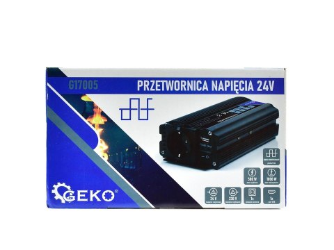 Przetwornica napięcia 24V/230V 500/1000W (16) Geko