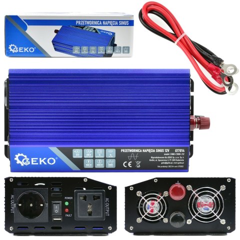 Przetwornica napięcia SINUS 12V/230V 1000/2000W (4) Geko