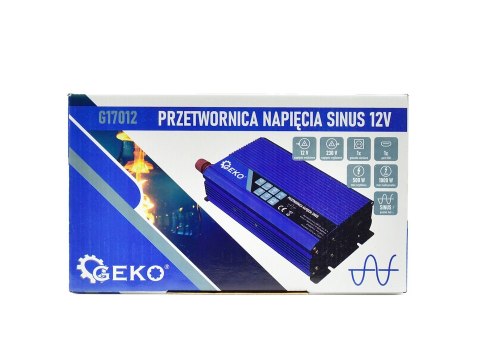 Przetwornica napięcia SINUS 12V/230V 500/1000W (10) Geko