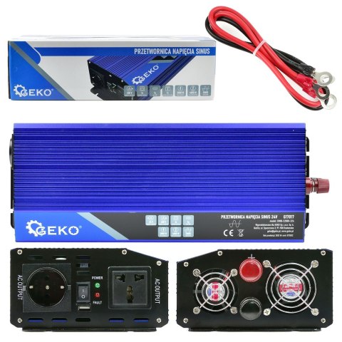 Przetwornica napięcia SINUS 24V/230V 2000/4000W (2) Geko