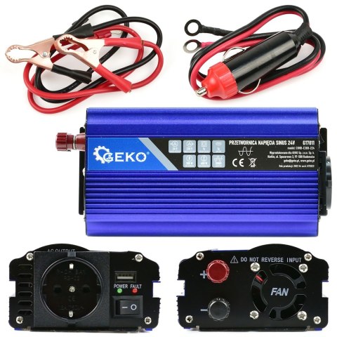 Przetwornica napięcia SINUS 24V/230V 300/600W (16) Geko