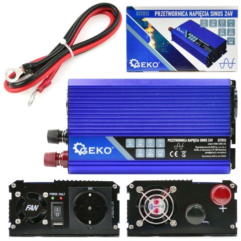 Przetwornica napięcia SINUS 24V/230V 500/1000W (10) Geko