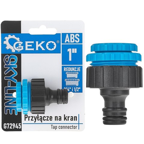 Przyłącze na kran 1" z redukcjami 3/4" i 1/2" SKY-LINE (240) Geko