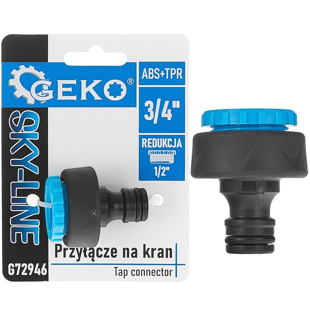 Przyłącze na kran 3/4" z redukcją 1/2" SKY-LINE Geko