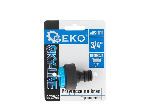 Przyłącze na kran 3/4" z redukcją 1/2" SKY-LINE (240) Geko