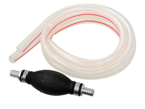 Ręczna pompka do paliwa 12mm z wężykami 2x1m - gruszka (50) Geko