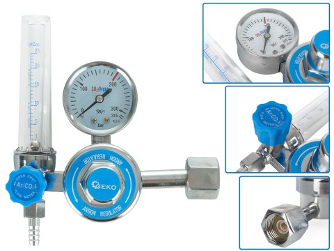 Reduktor CO2/ARGON z rotametrem (10) Geko