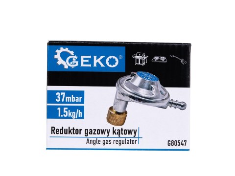 Reduktor gazowy kątowy 37mbar 1,5kg/h (50) Geko