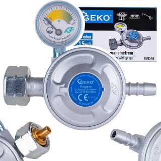 Reduktor gazowy z manometrem 37mbar 1,5kg/h (50) Geko