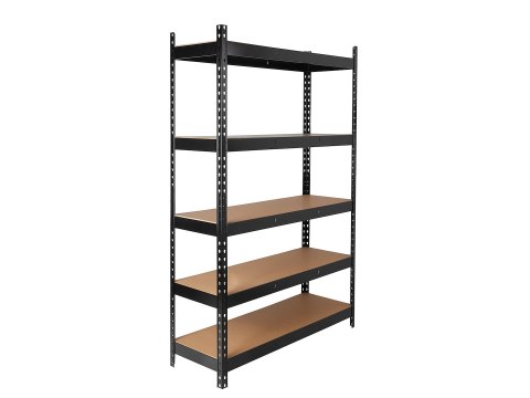 Regał magazynowy czarny 180x40x120cm 280kg wzmocniony (1) Geko