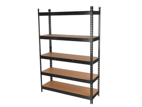 Regał magazynowy czarny 180x40x120cm 280kg wzmocniony (1) Geko