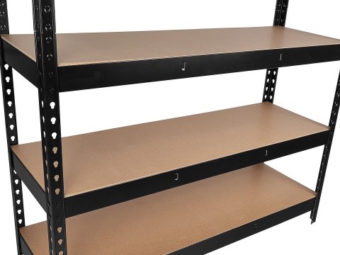 Regał magazynowy czarny 180x40x120cm 280kg wzmocniony (1) Geko