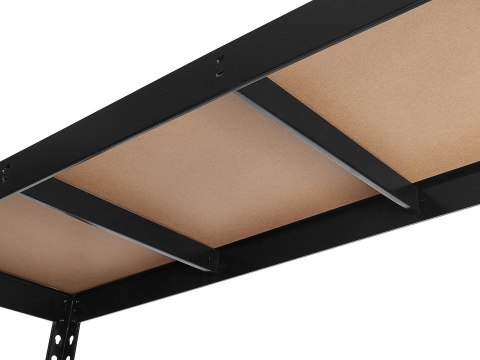 Regał magazynowy czarny 180x40x120cm 280kg wzmocniony (1) Geko
