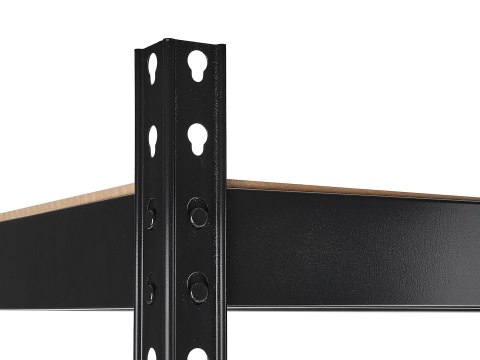 Regał magazynowy czarny 180x40x120cm 280kg wzmocniony (1) Geko