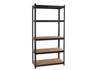 Regał magazynowy czarny 180x40x90cm 265kg wzmocniony (1) Geko