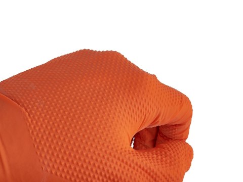 Rękawice nitrylowe SOLID GRIP 50szt. r. XL pomarańczowe (10) Geko