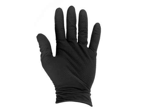 Rękawice nitrylowe SOLID GRIP 50szt. r. M czarne Geko