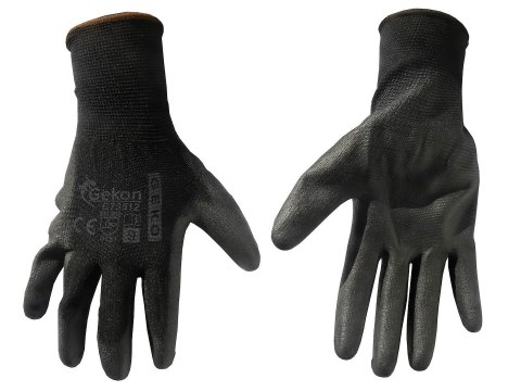 Rękawice ochronne GEKO r.9/czarne/(12/300) Geko
