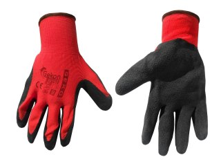 Rękawice ochronne GEKO r.9/latex czerwone/(12/240) Geko