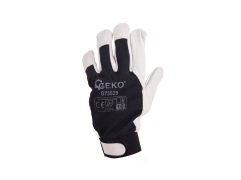 Rękawice robocze monterskie skórzane Kozia skóra - rzep r.10 (12/120) Geko