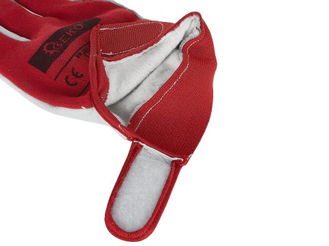 Rękawice zimowe robocze monterskie skórzane Kozia skóra - rzep r.9 (12/48) Geko