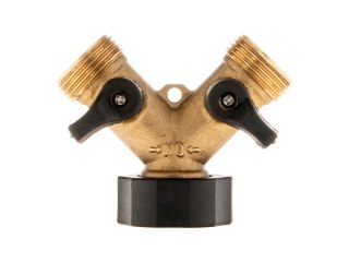 Rozdzielacz 2-drożny na kran GW3/4" x 2 GZ3/4" z zaworami kulowymi (10/60) Geko
