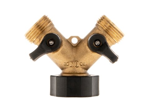 Rozdzielacz 2-drożny na kran GW3/4" x 2 GZ3/4" z zaworami kulowymi (10/60) Geko